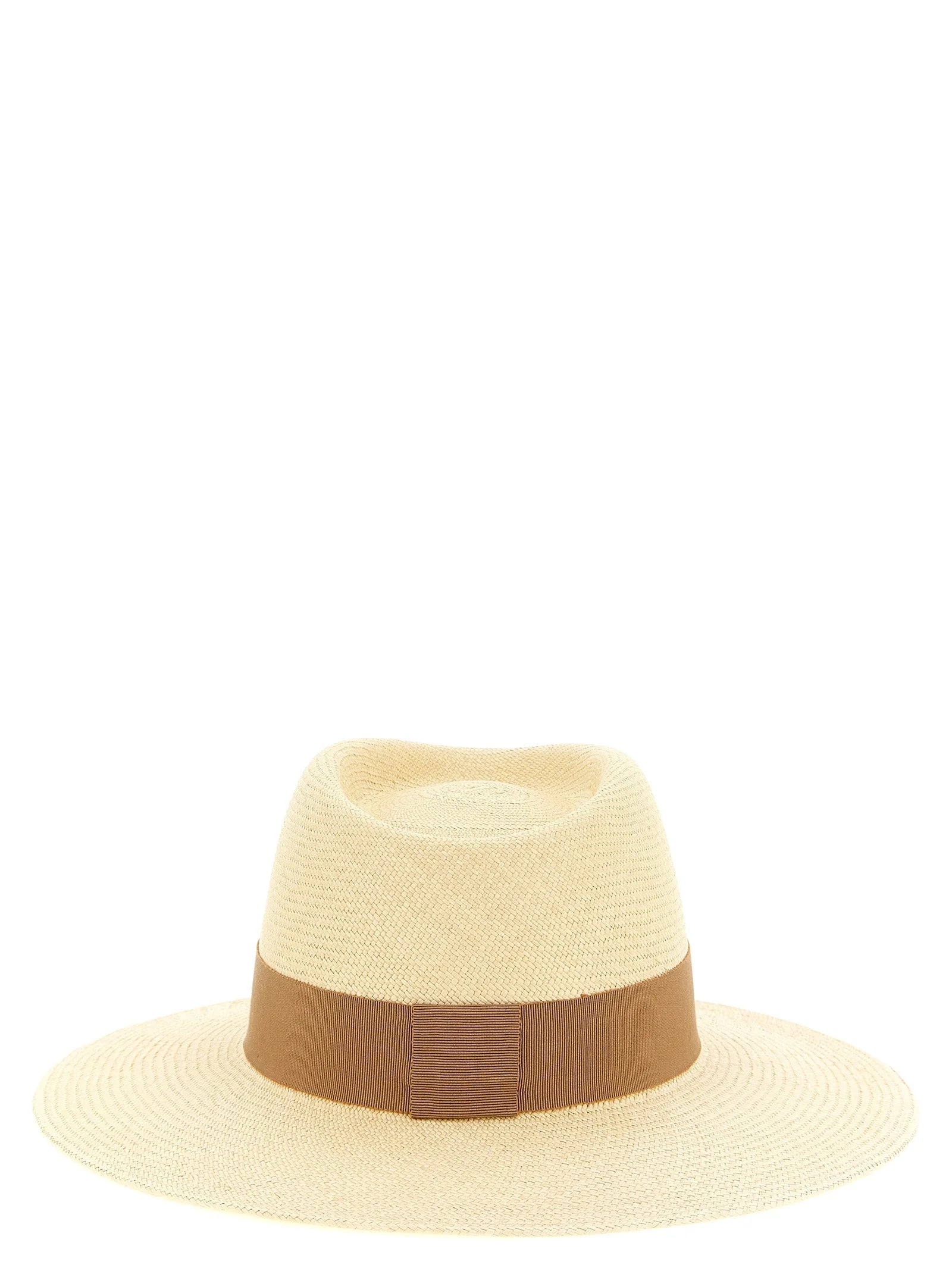 Maison Michel Beige Straw Fedora - S