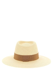 Maison Michel Beige Straw Fedora - S