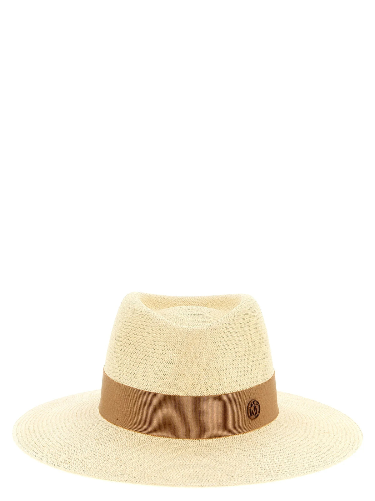Maison Michel Beige Straw Fedora - S