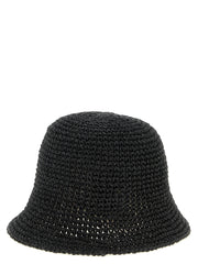 Maison Michel Black Papier Bucket Hat - UNI