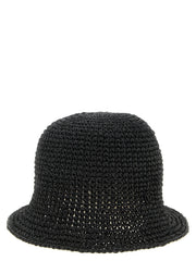 Maison Michel Black Papier Bucket Hat - UNI