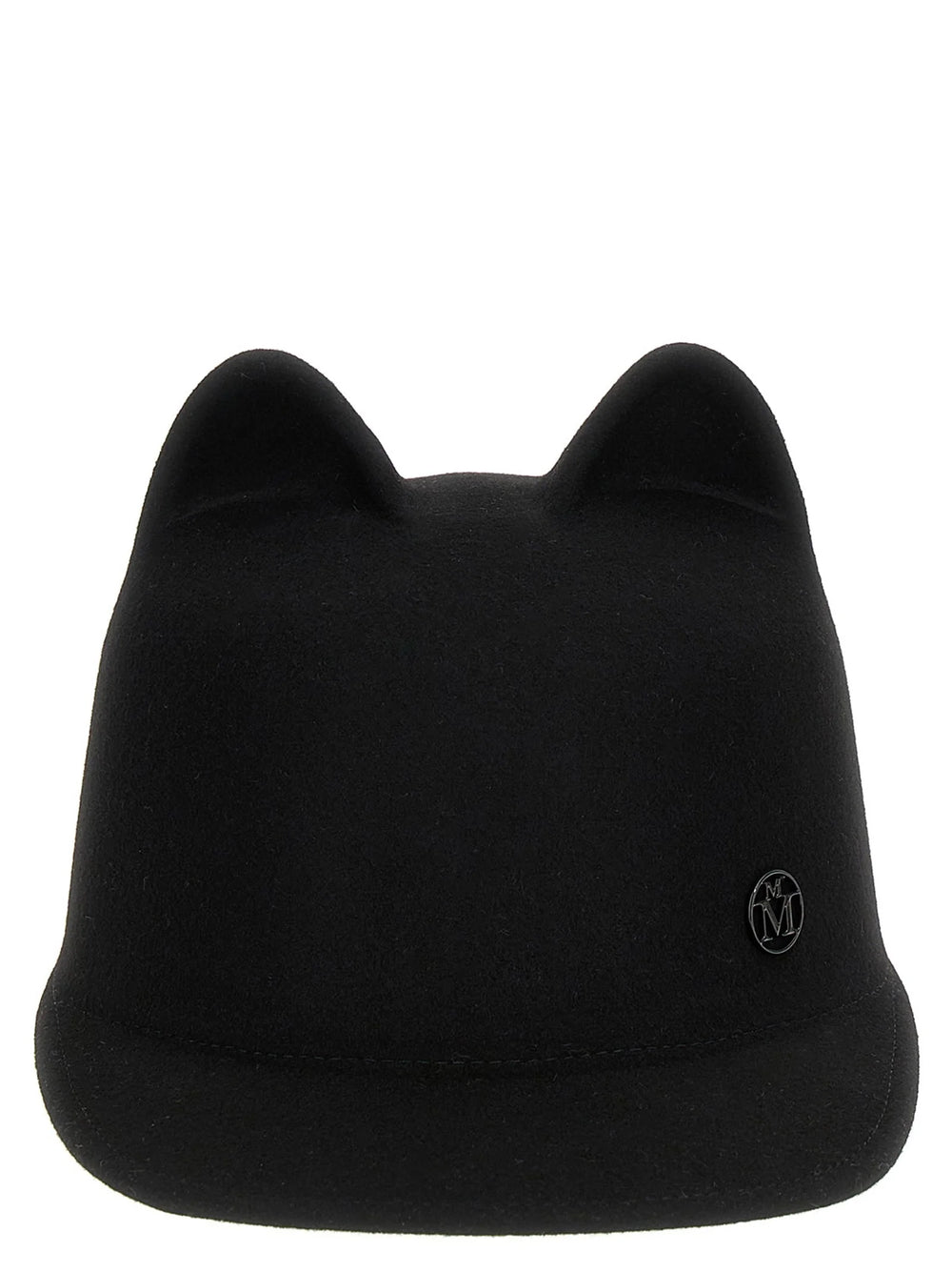 Maison Michel Black Rabbit Fur Cap (Baseball Hat) - S
