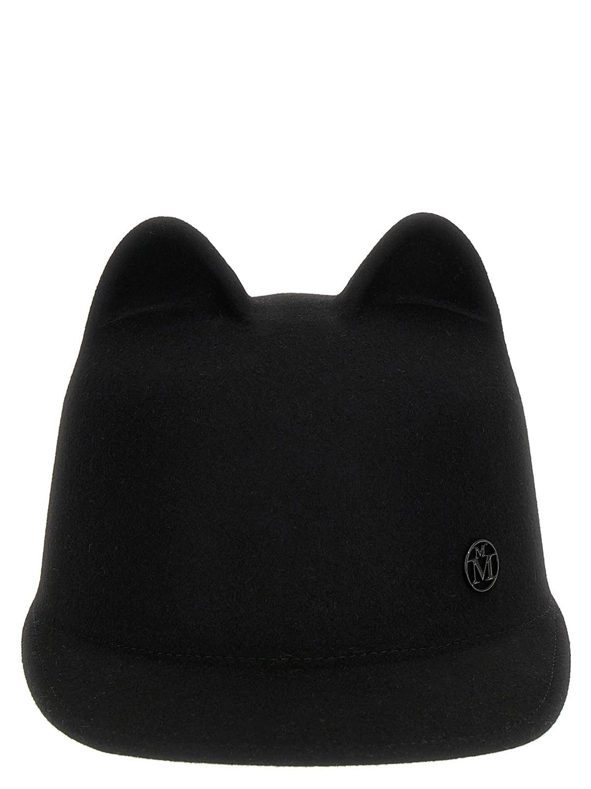 Maison Michel Black Rabbit Fur Cap (Baseball Hat) - S