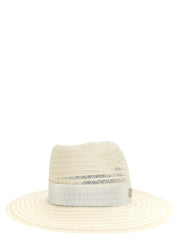 Maison Michel White Hemp Fedora - S