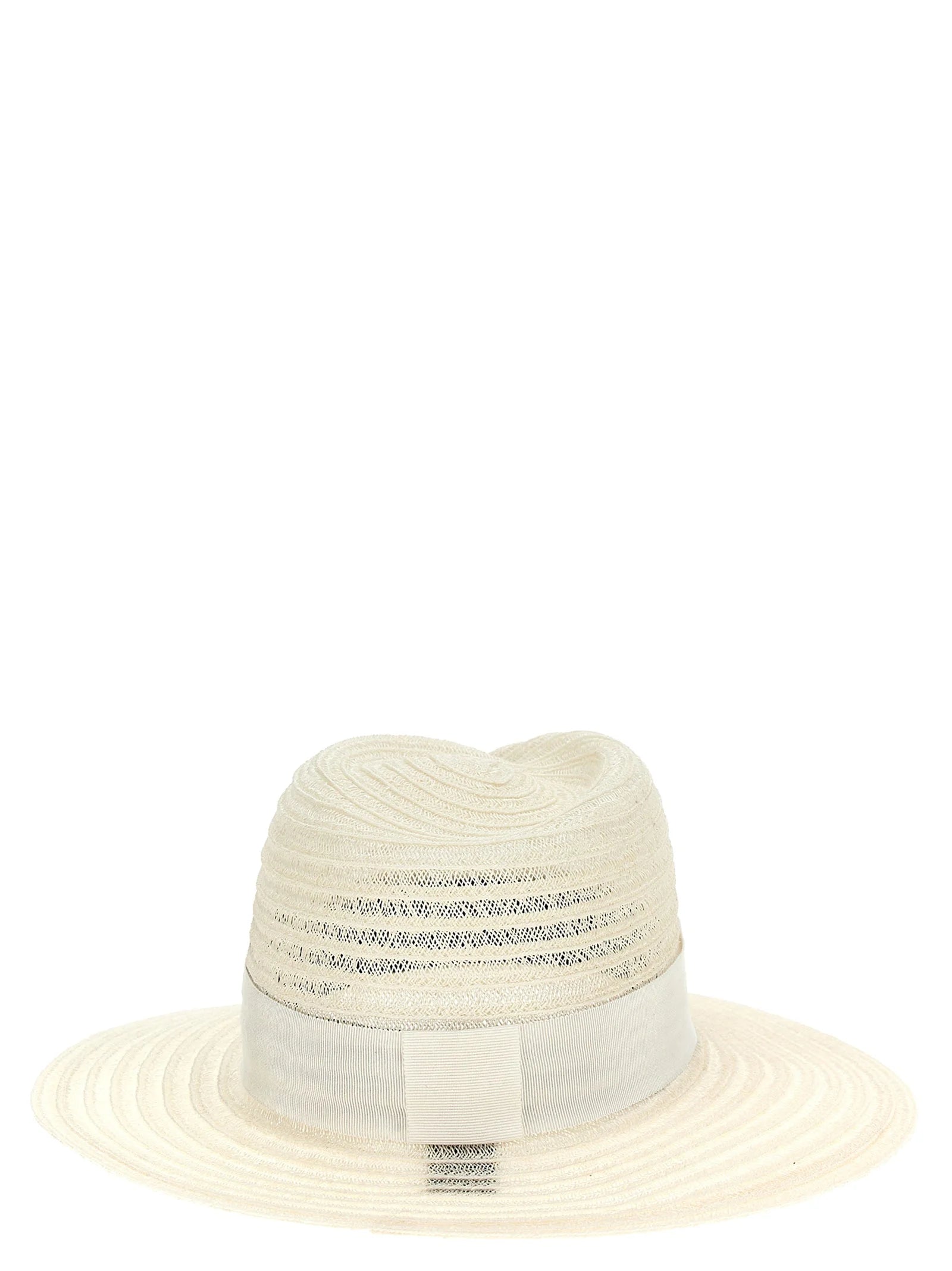 Maison Michel White Hemp Fedora - S