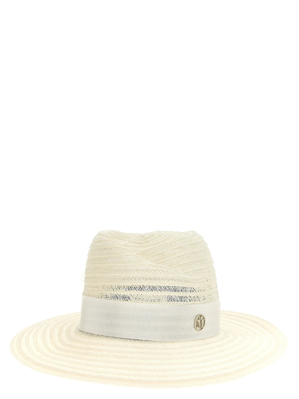 Maison Michel White Hemp Fedora - S