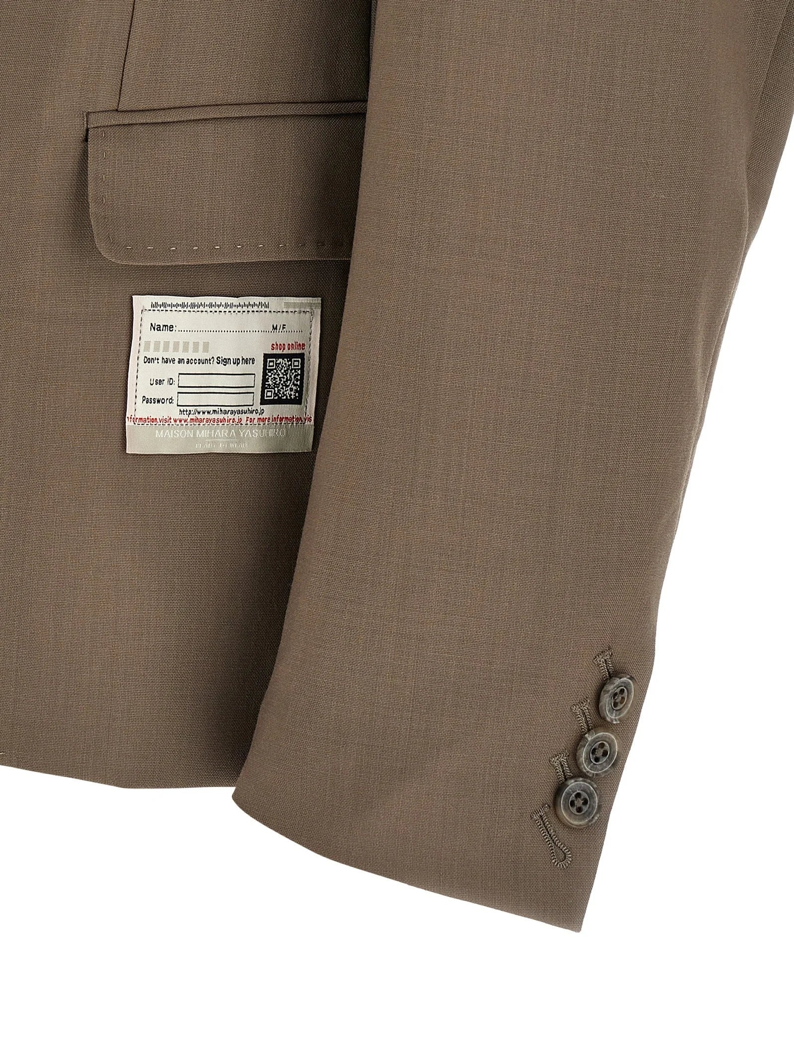 Maison Mihara Yasuhiro Beige Wool Blazer - IT46 | S