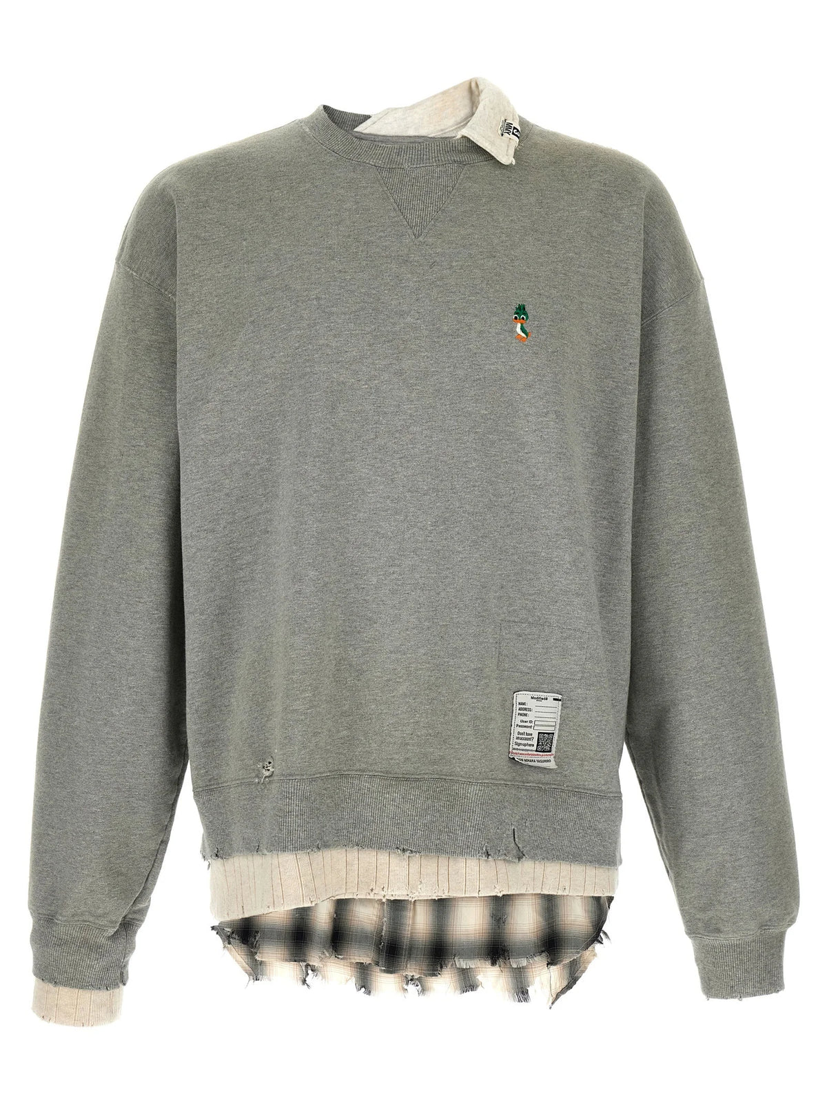 Maison Mihara Yasuhiro Gray Cotton Sweatshirt