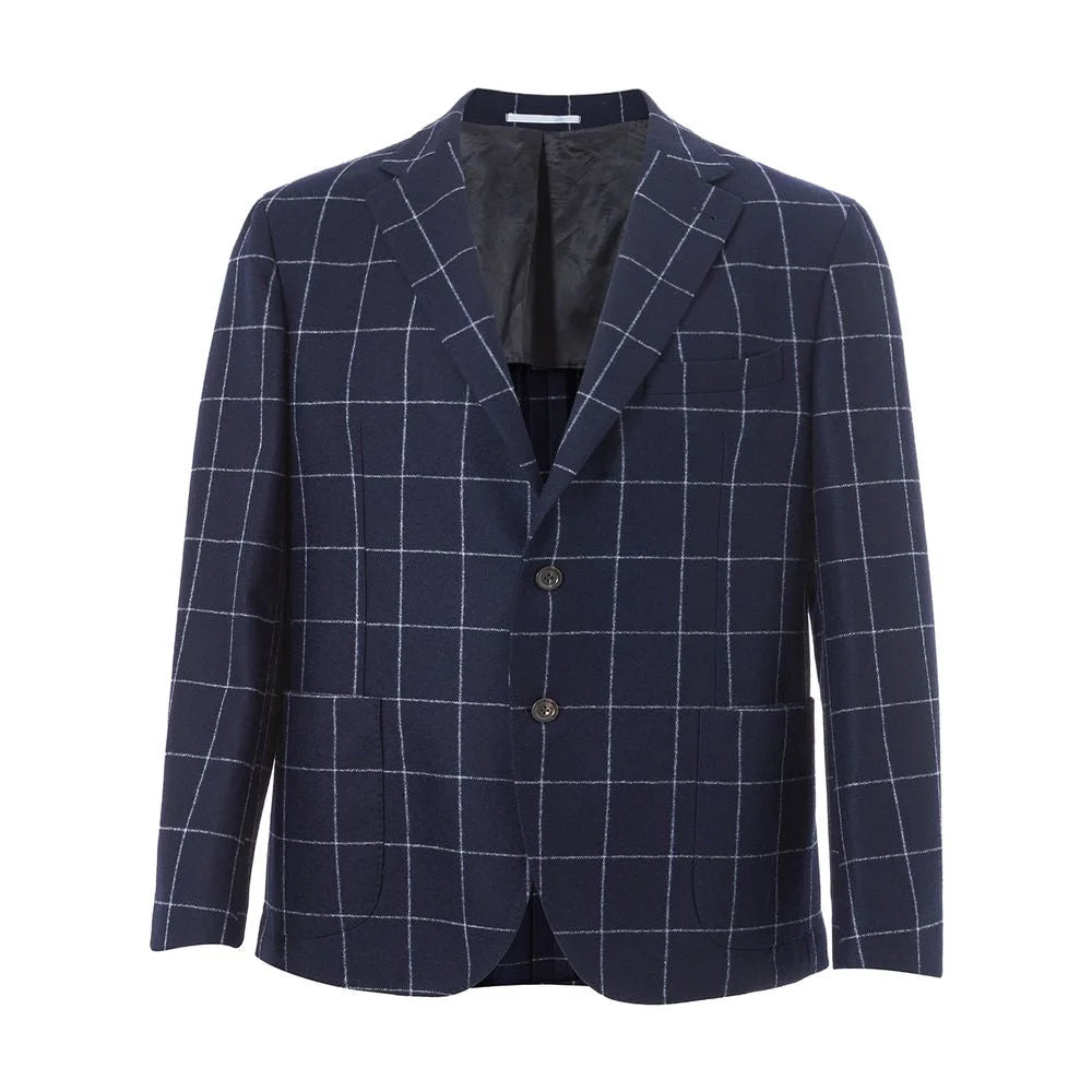 Malo Blue Wool Blazer - IT56 | 3XL - Coats & Jackets