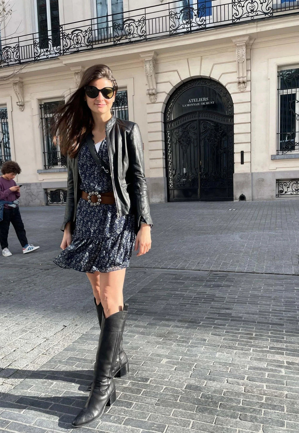 Mangará Atelier Black Calf Leather Knee-High Boots – Women’S Block Heel Riding Boots