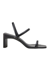 Mangará Atelier Black Goat Leather Sandals – 6.5 Cm Block Heel