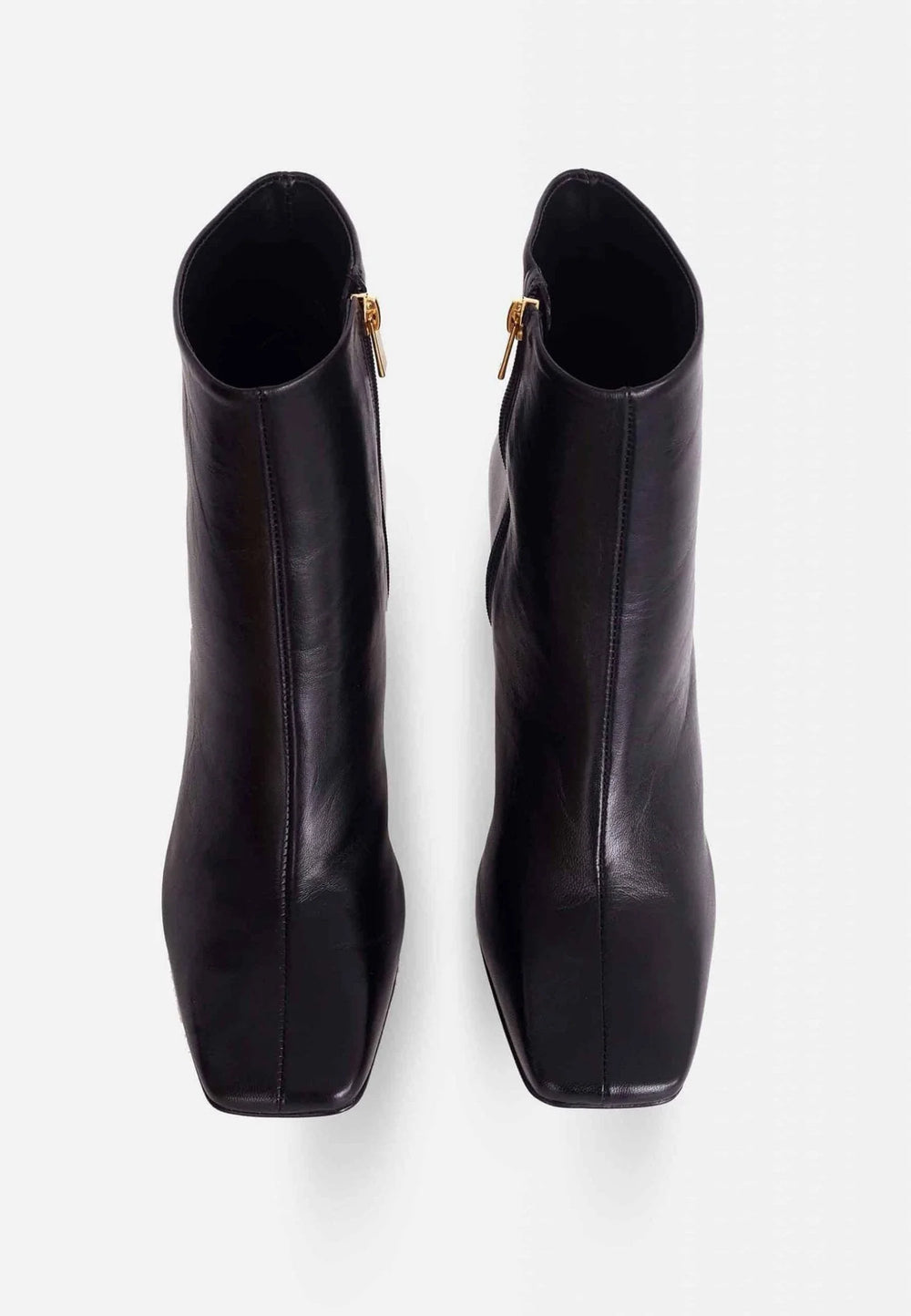 Mangará Atelier Black Goat Leather Senna Boots – 7.6 Cm Block Heel