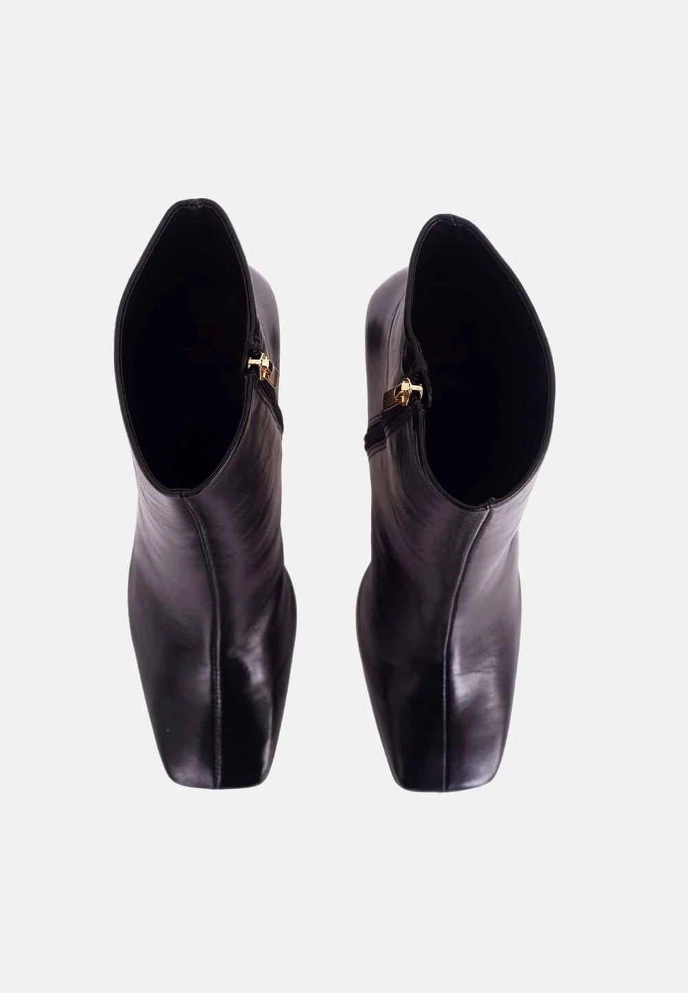 Mangará Atelier Black Goat Leather Senna Boots – 7.6 Cm Block Heel