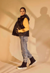 Mangará Atelier Black Nylon Winter Boots Andira – Women’S Warm Waterproof Ankle Boots