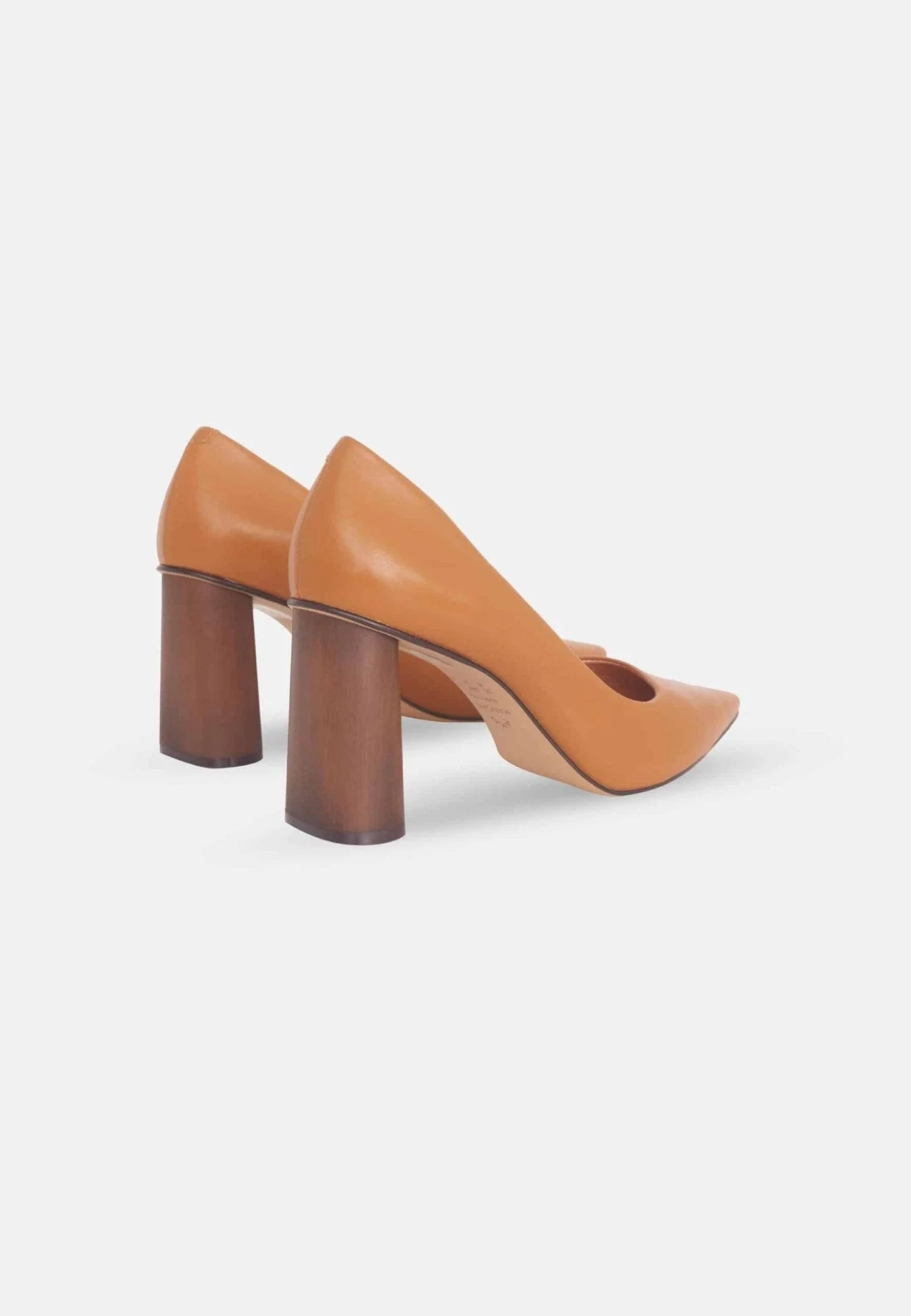 Mangará Atelier Brown Leather Pumps Plinia – Women’S Block Heel High Heels