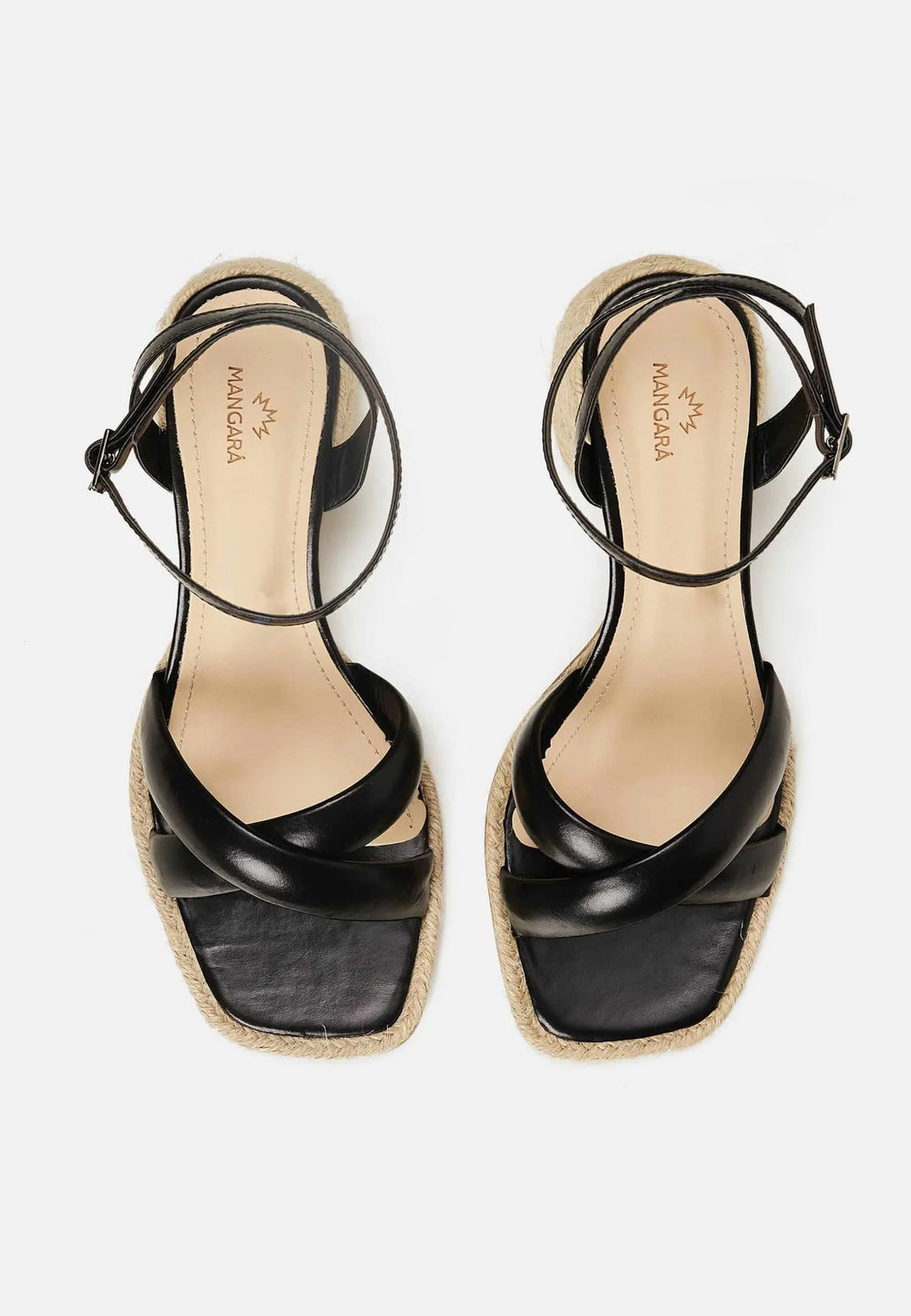 Mangará Atelier Marica Block Heels Black Sandals - Elegant & Comfortable