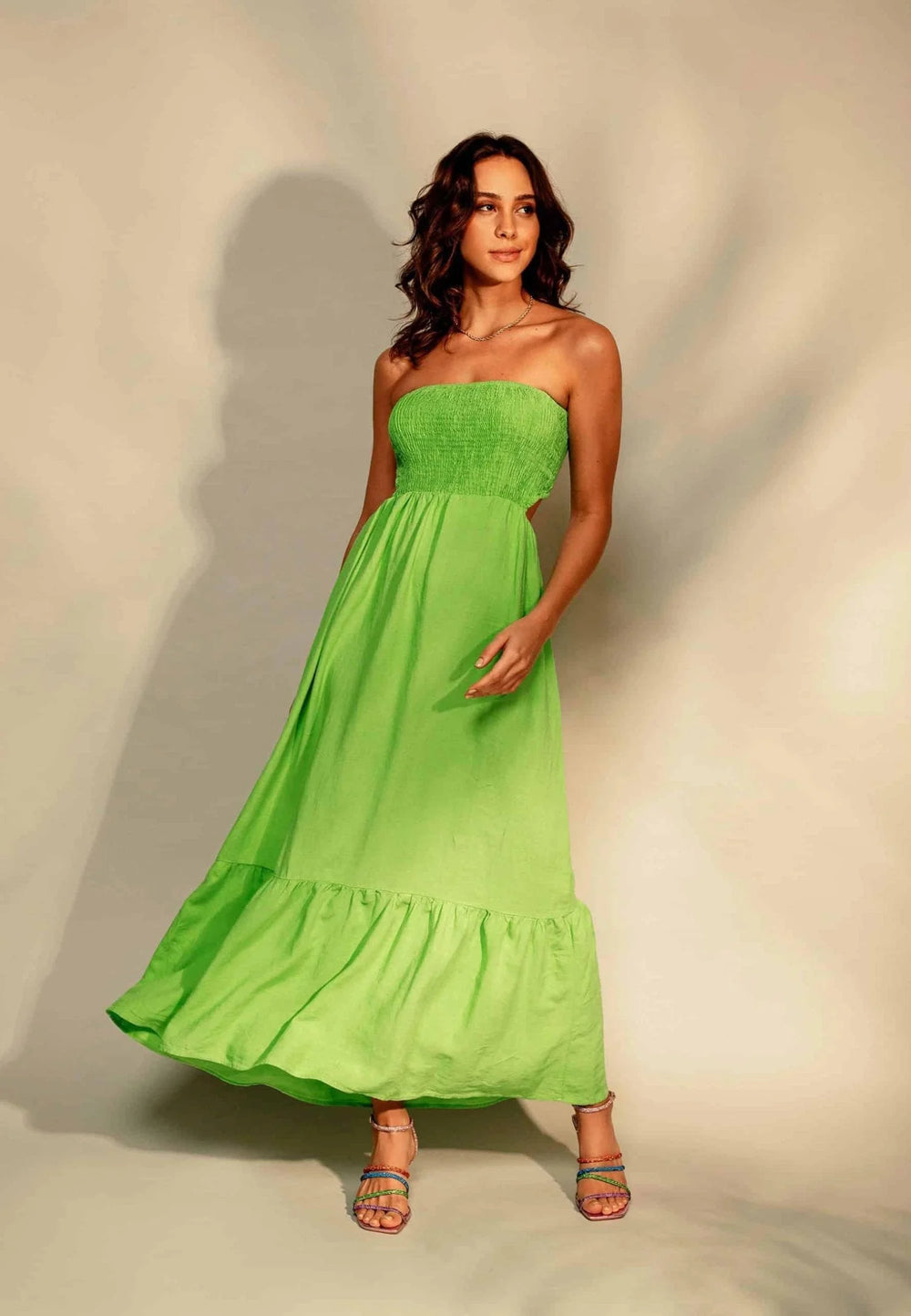 Mangará Atelier Multicolor Crystal Leather Sandals – 8 Cm Heeled Strappy Design