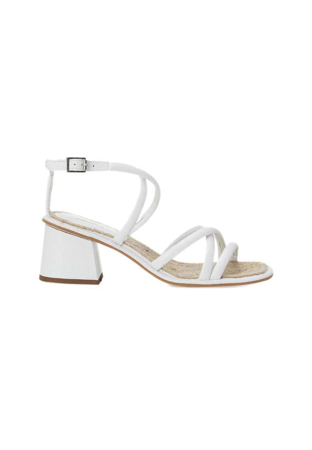 Mangará Atelier White Bromelia Women’S Sandals - Block Heel