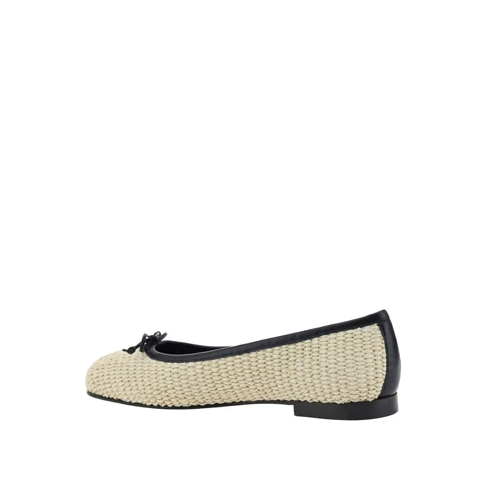 Manolo Blahnik Beige Raffia Ballet Flats - EU41/US11