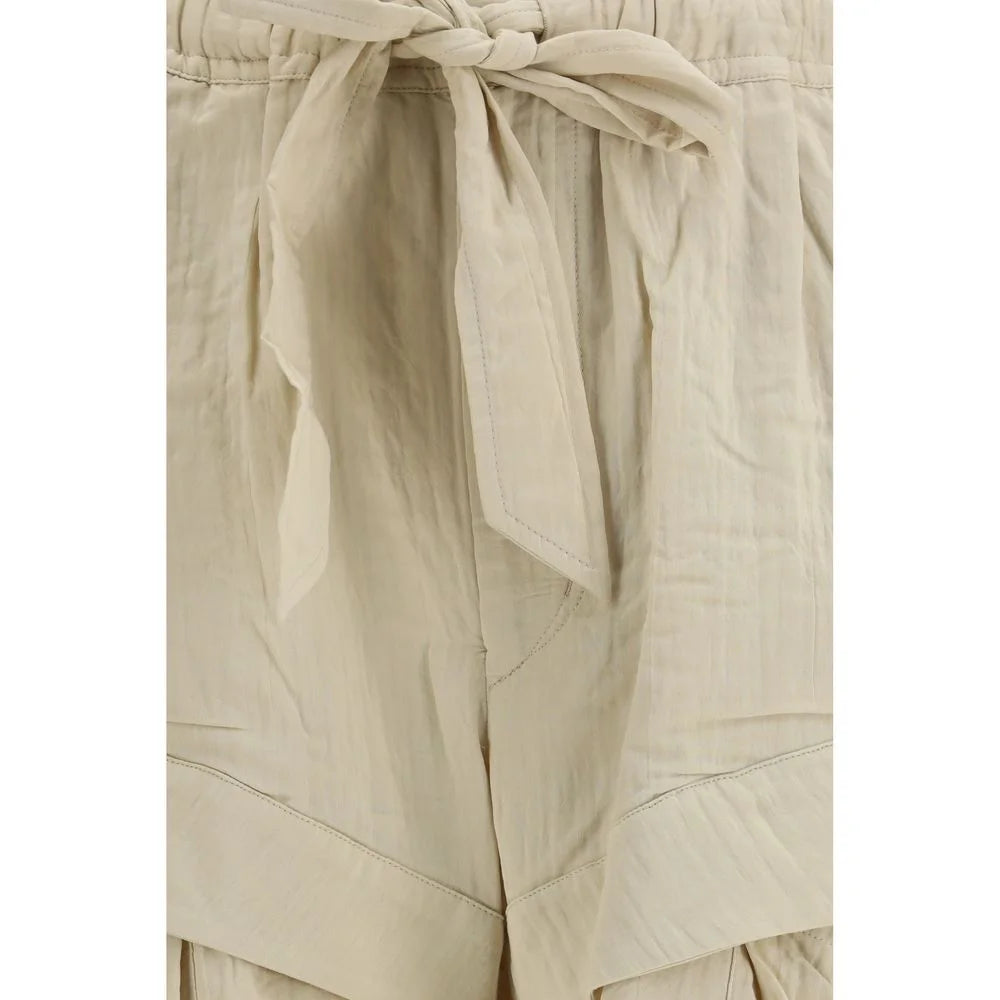Marant Etoile Beige Viscose Cargo Shorts