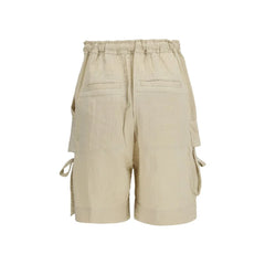 Marant Etoile Beige Viscose Cargo Shorts
