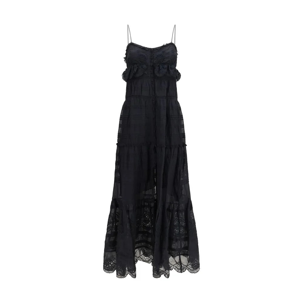 Marant Etoile Schwarzes Baumwoll-Kleid