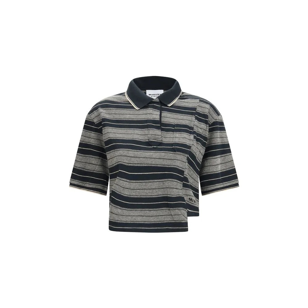 Marant Etoile Černé bavlněné polo tričko
