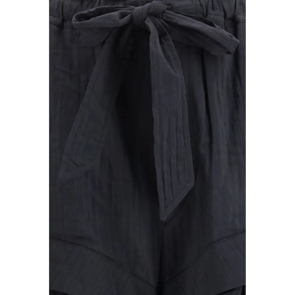 Marant Etoile Black Viscose Cargo Shorts