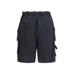 Marant Etoile Black Viscose Cargo Shorts