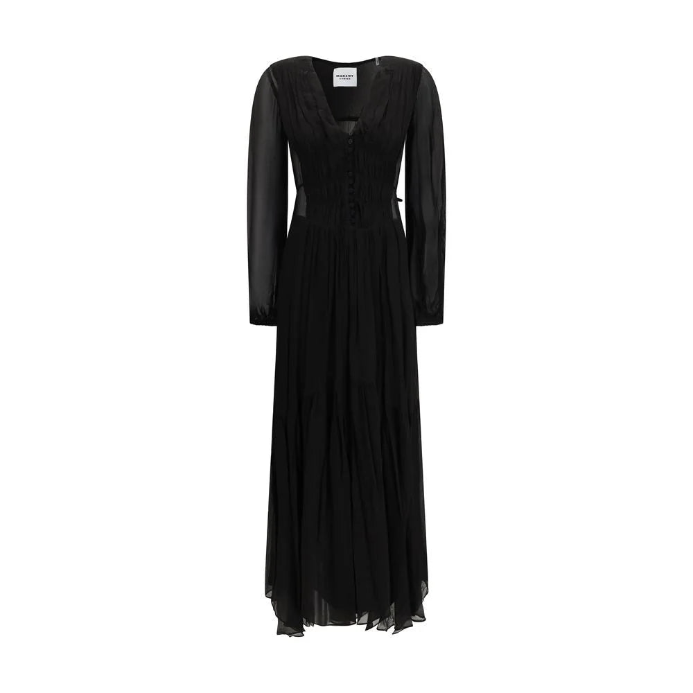 Sukienka casual z wiskozy czarna Marant Etoile