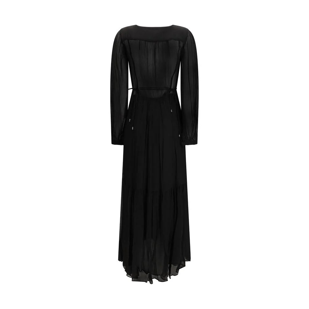 Sukienka casual z wiskozy czarna Marant Etoile