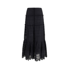 Marant Etoile Black Viscose Long Skirt - IT38 | S