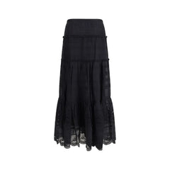 Marant Etoile Black Viscose Long Skirt - IT38 | S