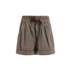 Marant Etoile Brown Cotton Bermuda Shorts