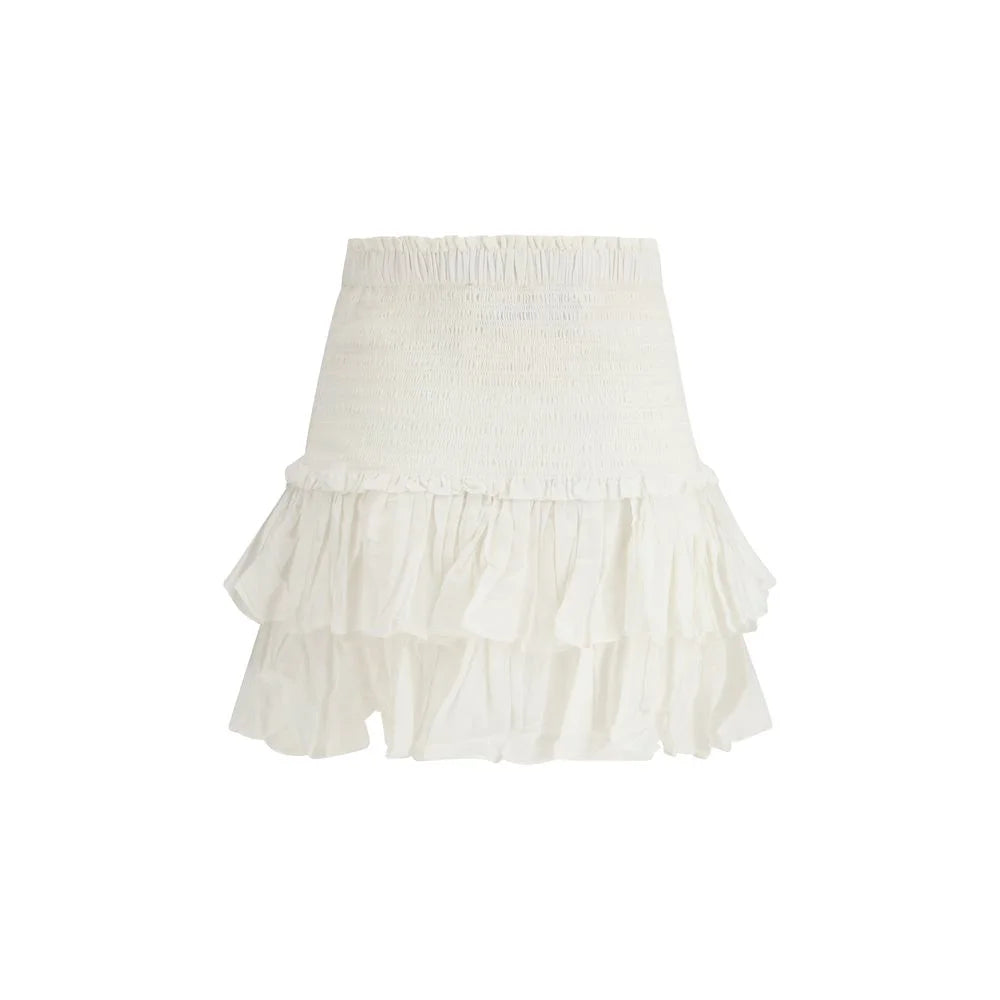 Marant Etoile White Cotton Mini Skirt - IT36 | XS