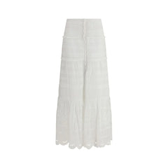 Marant Etoile White Viscose Long Skirt - IT36 | XS