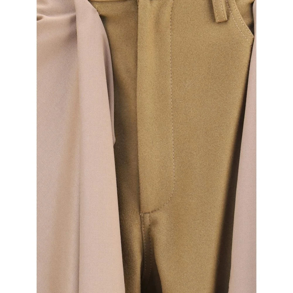MARBELL Beige Wool Athletic Pants - 1