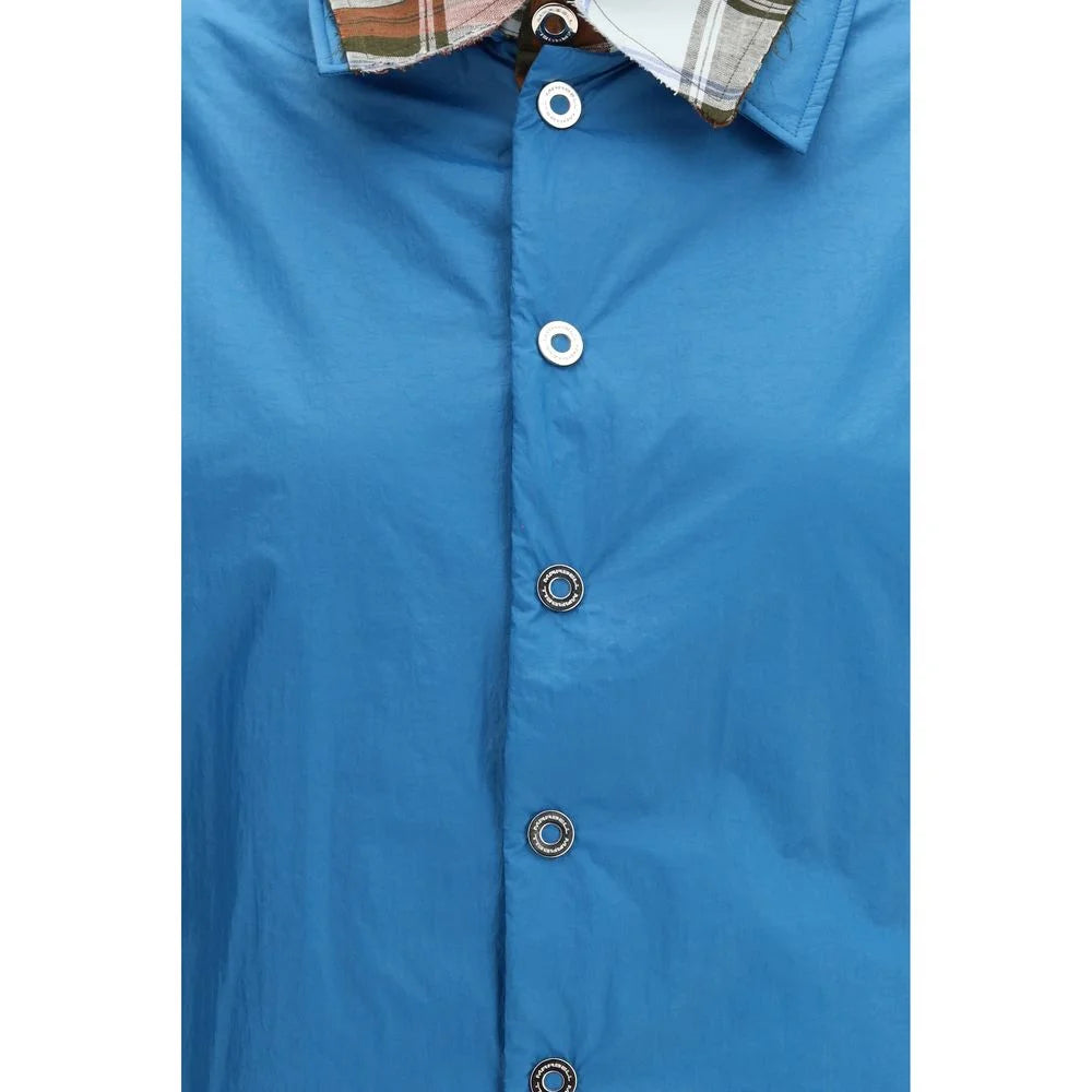 Camisa de vestir de poliamida azul MARBELL