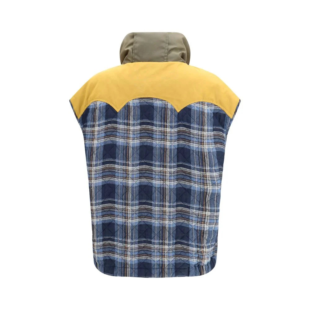 MARBELL Blue Polyamide Sleveless Jacket