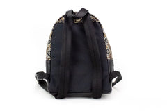 Marc Jacobs Signet Mini Black Logo Printed Leather Shoulder Backpack Bookbag - Backpacks