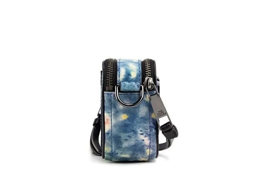 Marc Jacobs The Snapshot bag Watercolor Blue Printed Leather Shoulder Bag Purse - Shoulder Bags