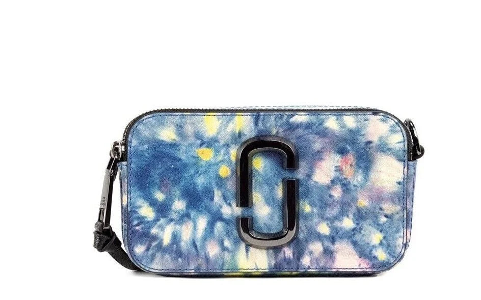 Marc Jacobs The Snapshot bag Watercolor Blue Printed Leather Shoulder Bag Purse - Shoulder Bags