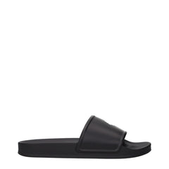 Marcelo Burlon Black Cotton Slippers Sandals - EU45/US12