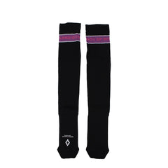 Marcelo Burlon Black Cotton Socks - UNI - Crew Socks