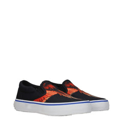 Marcelo Burlon Black Fabric Slip-On Loafers