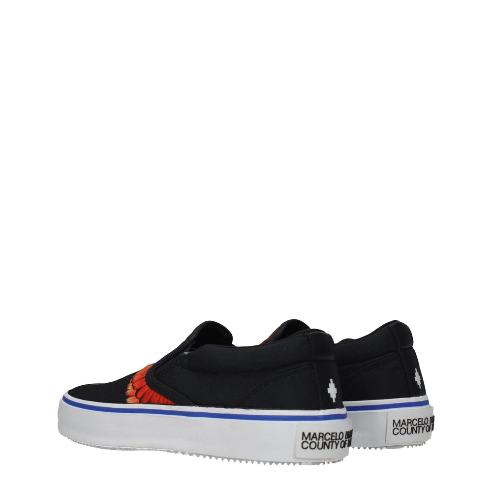 Marcelo Burlon Black Fabric Slip-On Loafers - EU43/US10