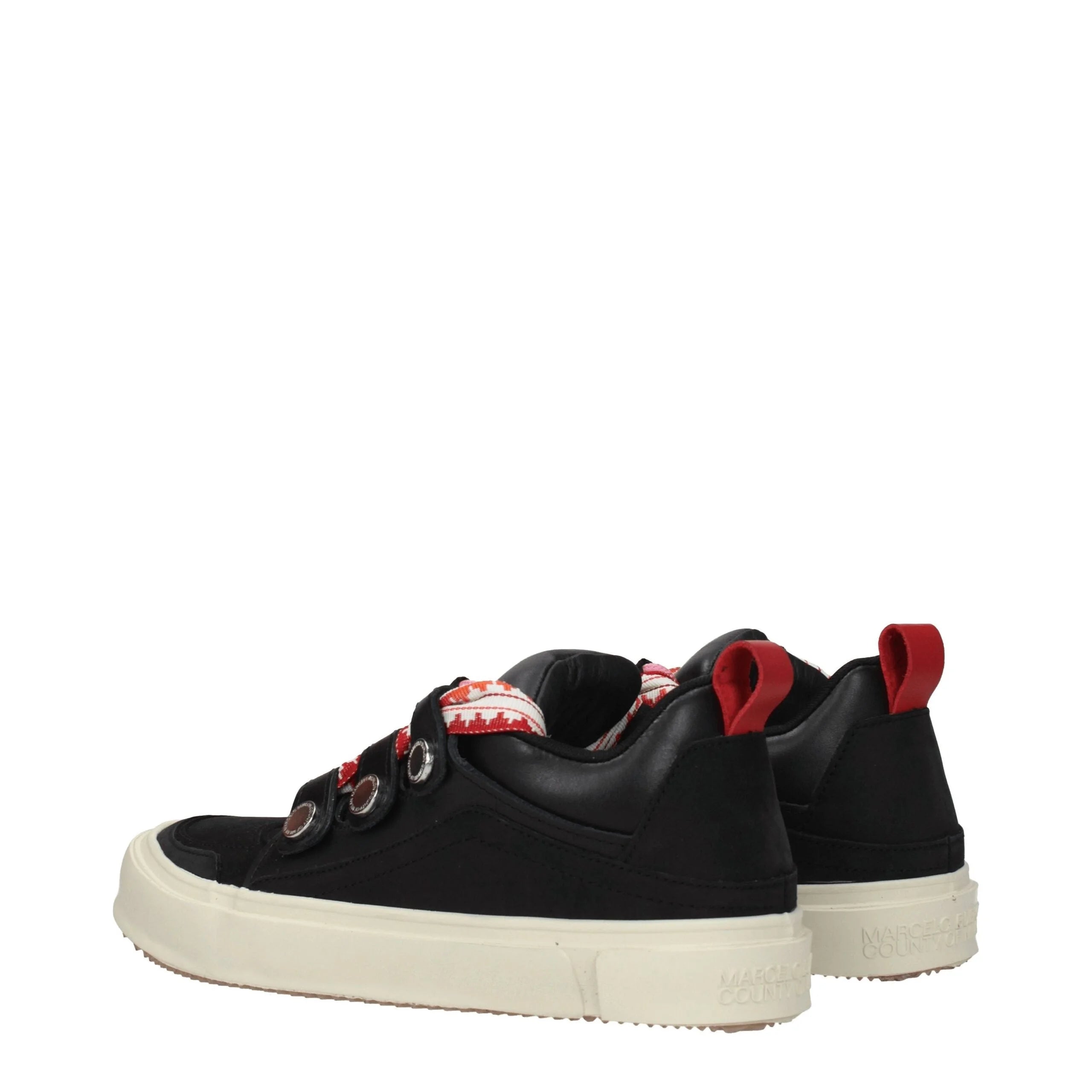Marcelo Burlon Black Leather Low Tops - EU41/US8