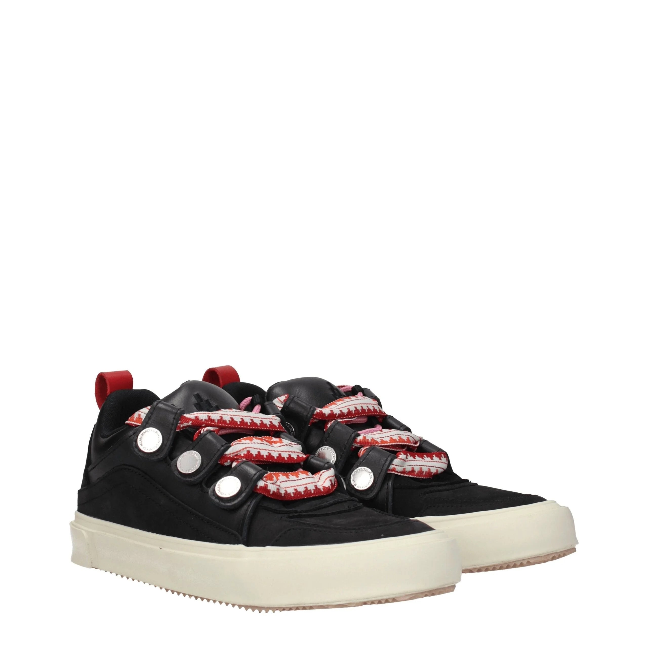 Marcelo Burlon Black Leather Low Tops - EU41/US8