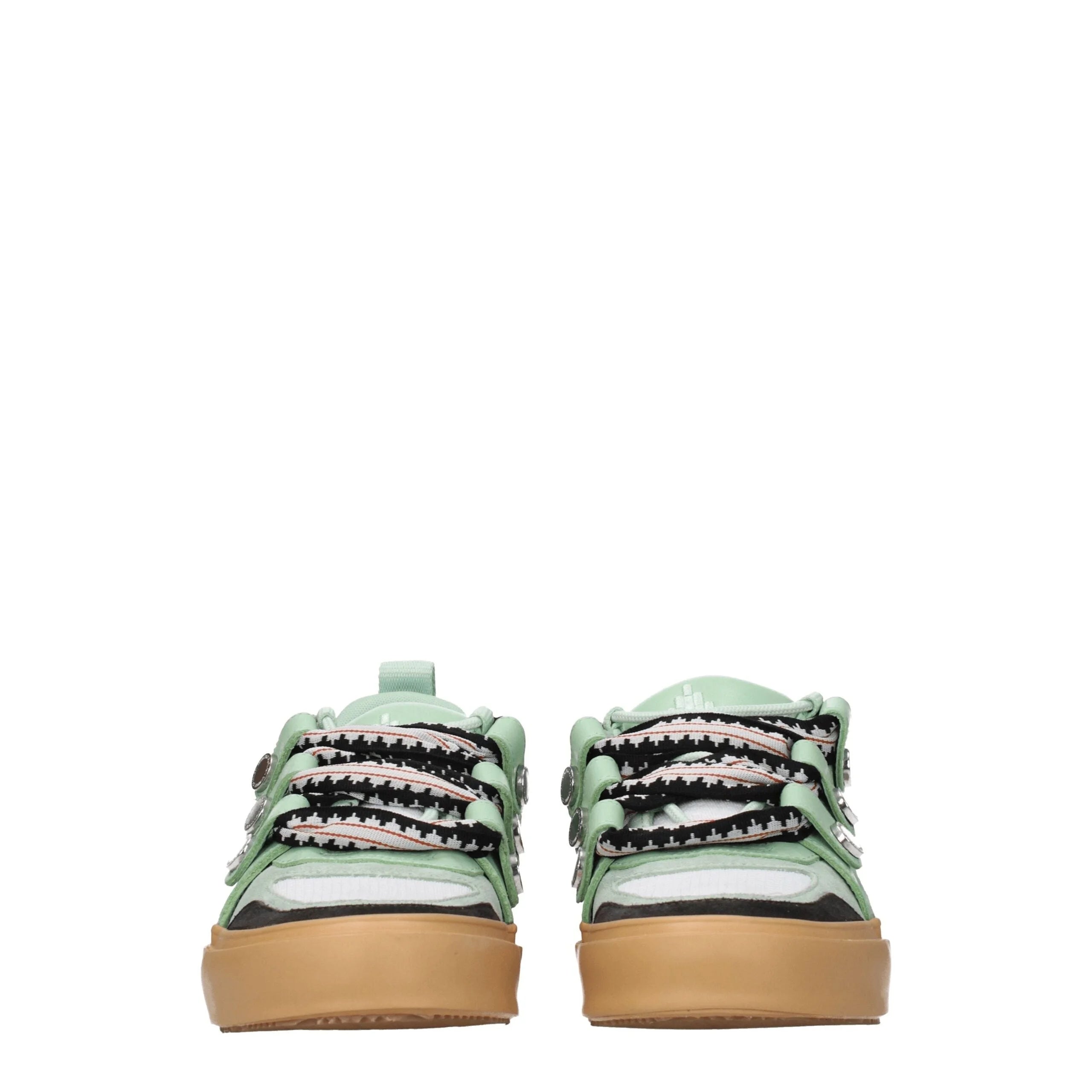 Marcelo Burlon Green Leather Low Tops - EU40/US7