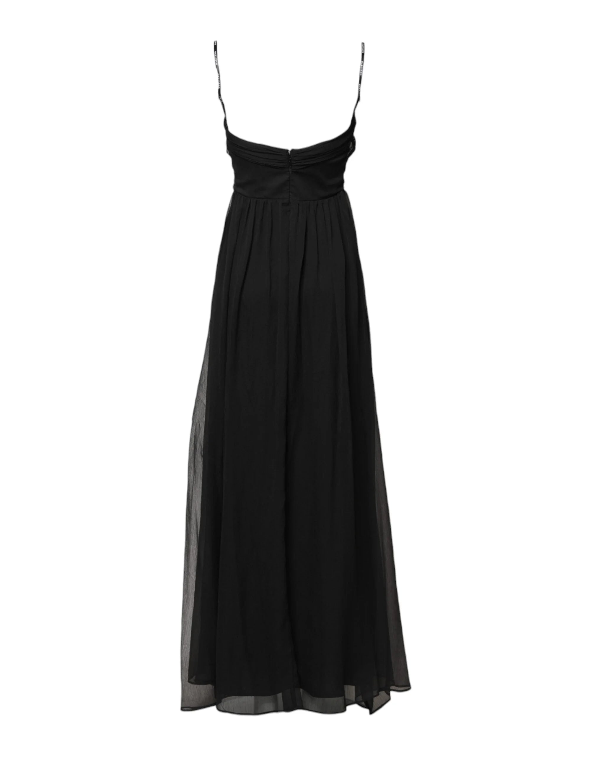 Marciano by Guess Black Tulle Pearl Sleeveless Long Gown Dress - IT38 | XS